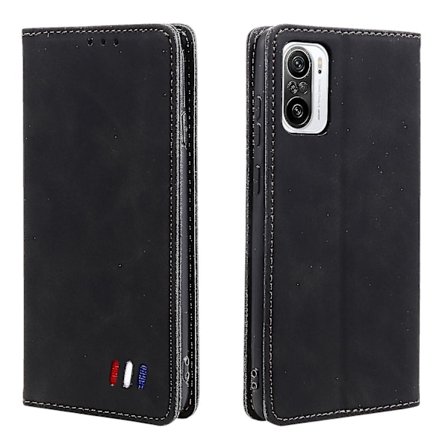 Xiaomi Mi 11i -kotelo magneettilukolla lompakko kirjanen läppä folio jalusta näyttö nahkakuori iskunkestävä - Musta