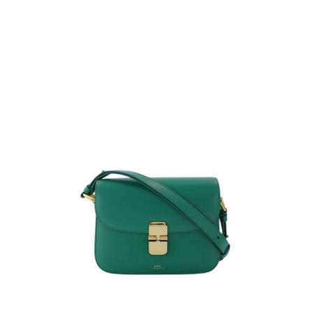 A.p.c., Grace Small bag in Green Leather Groen, Dames, Maat:ONE Size