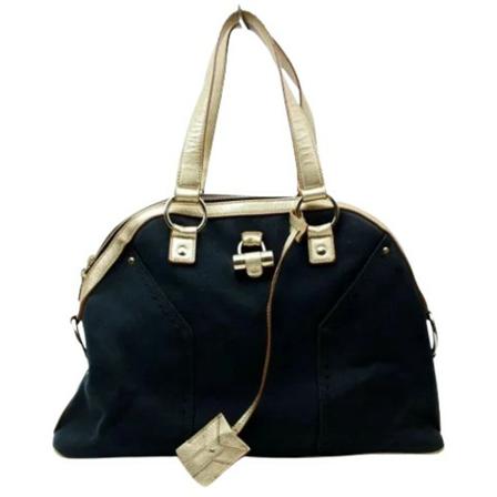 Saint Laurent Vintage, Pre-owned Canvas shoulder-bags Blauw, Dames, Maat:ONE Size
