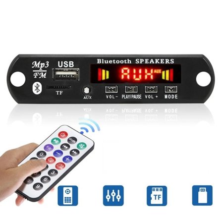 12V 120W Forsterker Bluetooth 5.0 MP3 WMA APE Dekoder Board DC 12V Handsfree Bil Audio USB TF FM Radio Mp3 Musikk Spiller Høyttaler