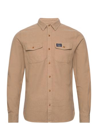 Flannel Workwear Shirt Beige Superdry