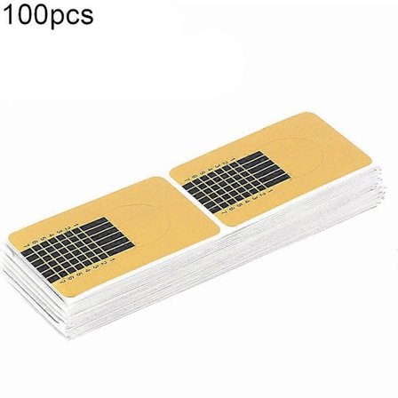 100 st/set Fyrkantig Självhäftande Nagelkonst Förlängningspapper Bricka Manikyrverktyg QinHai