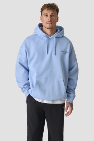 Everyday Relaxed Hoodie Print Banner Blue