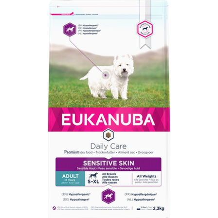 Eukanuba - Dog Daily Care Sensitive Skin 12 kg - Hund - Hundefôr & hundemat - Tørrfôr for hund - ZOO.no