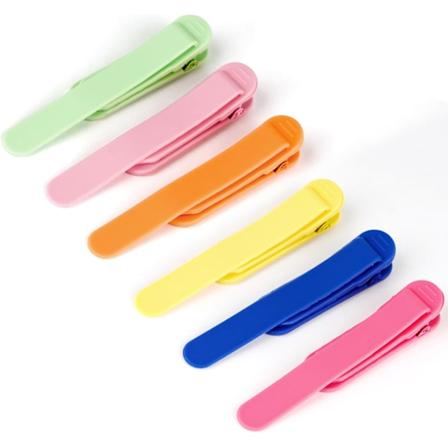 Bokmärke, Unikt och Kreativt Metall-Silikon-Anknäbb-Bokmärkesklämma, En Perfekt Present till Kvinnor och Bokälskare Pack of 6 Colors