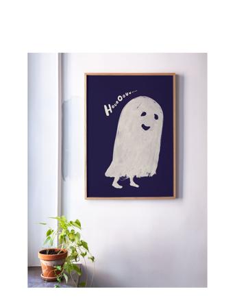 Houooouu, White - 50X70 Home Kids Decor Posters & Frames Posters Abstract Posters Multi/mønstret MADO*Betinget Tilbud