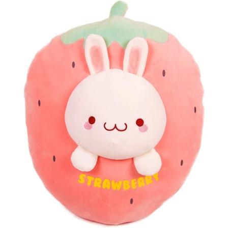 IC 18" Bunny plysch kudde Söt jordgubbsfylld djur"