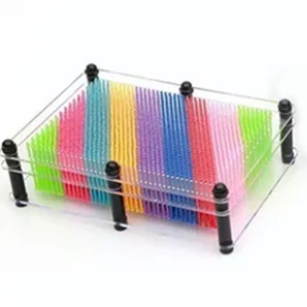 3D Pin Art Board Toy Fargerik Forbedre Fantasi Utrolig Mønstre Håndavtrykk Pin Mold for Barn Transparent Tavle