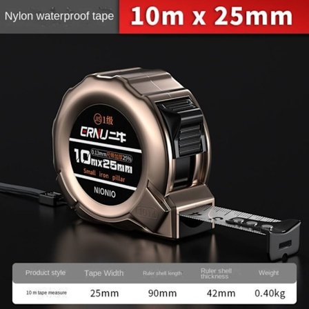 3m/5m/7m/10m Mittanauha Metrinen teräsviivain 10MX25MM