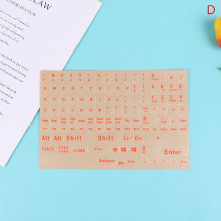 Engelsk Full Keyboard Frosted Transparent Keyboard Stickers Com