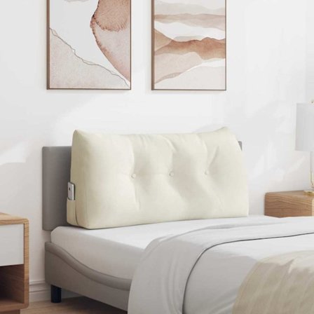 Ryggkudde Kräm 100 x 24 x 50 cm Sammet