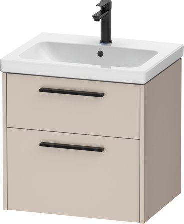 Duravit D-Code Tvättställsskåp 2 lådor Brun, diamantsvart, Badrum
