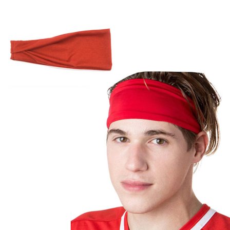 Rødt pannebånd for sports treningsstudio yoga