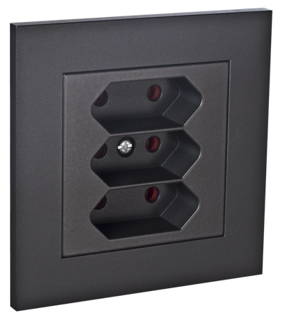 ELKO Plus Eurostikk 3-veis Sort