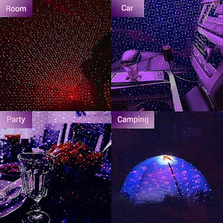 Auton tähtitaivas -kattolamppu Romanttinen USB-yövalo Sisustuskoristeet Cy-yuhao