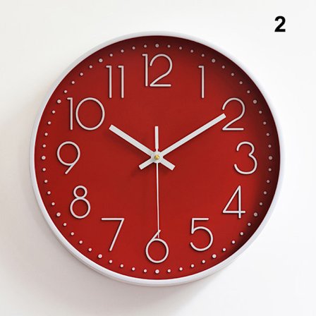 Quartz-Clock Rund Hängande Klocka Plast Mode Design Klockor För Heminredning Vardagsrum
