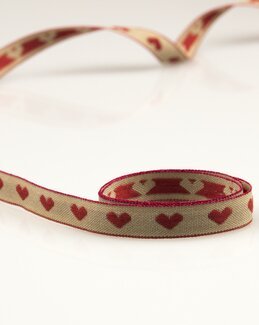 Band Herzen Rot