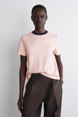 COS Clean Cut Regular T-Shirt in Pink - Women