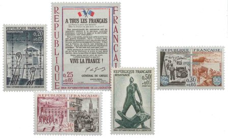 Frankrig 1964 - YT 1407-1411 - Postfrisk