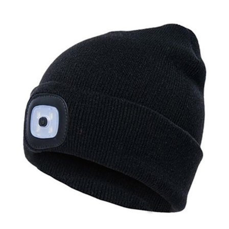 Led Beanie Hat Batteri Power Stickad Hatt Med Ljus För Utomhus Fiske Fotvandring