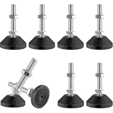 8 stk Nivelleringsføtter 50*m8, Justerbare Møbelføtter, Rustfritt Stål Møbelben Med Kunstig Fundamentering, Justerbar Retning, Justering Pi