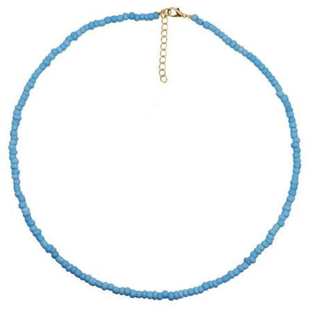 Halskæde Perlekæde Dame Lille Perlekæde Smykker (blå)