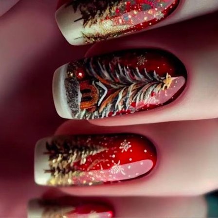 24 st Jul Party Press On Naglar Glittrande 3D Snöflinga ABS Nagelkonst