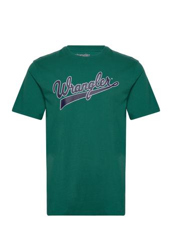 Branded Tee T-shirts Short-sleeved Grønn Wrangler*Betinget Tilbud