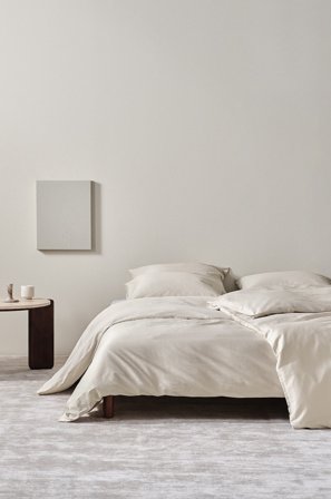 Jotex - Satin Dynetrekk i Sateng Økologisk Beige - ZACK - Kjøp Sengesett hos Jotex