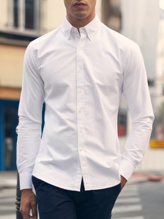 John Henric Men's White Oxford Shirt Size 38
