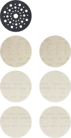 Bosch Expert M480 Slipenettsett 7 deler 150 mm, Maskintilbehør & forbruk