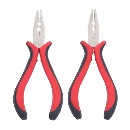 2st hårförlängningstång Ergonomiskt handtag halkbeständighet 2 hål Rostbeständigt hårförlängningsöppnare och borttagningsverktyg