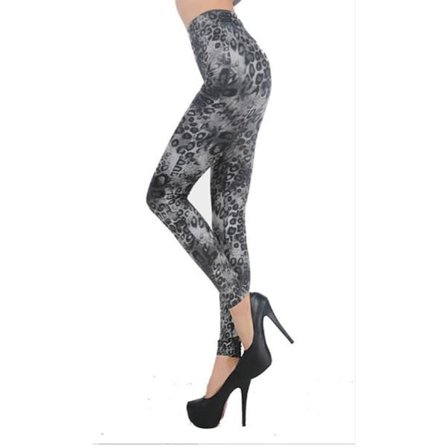 Grey Leopard Spot Leggings