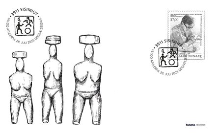 Grønland - Jens Rosing - Førstedagskuvert med frimærke