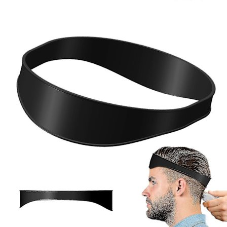 DIY Hjemme Buet Silikon Hårklippebånd Nakkelinje Barbermal og Hårtrimmerguide Hårklippeverktøy - ANYOU