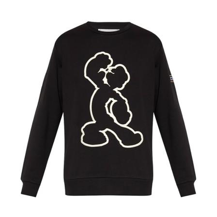 Iceberg Embroidered sweatshirt Sort, Herre Sweatshirts