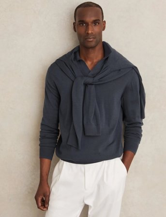 Reiss Milburn - Navy - S