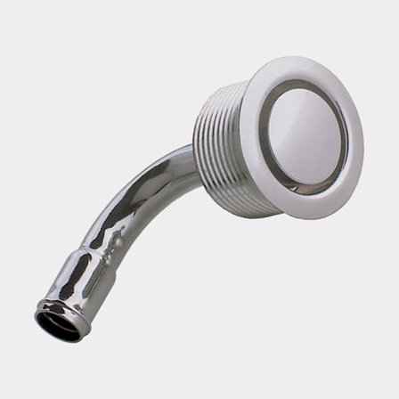 Tankventilator kromad mässing 90 grader slang 16mm Flush