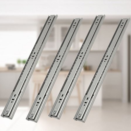 4 stk 300mm skuffeskinner med full uttrekk, kraftig skuffeskinne, teleskopisk skuffeskinne, kulelagerstyring 45mm