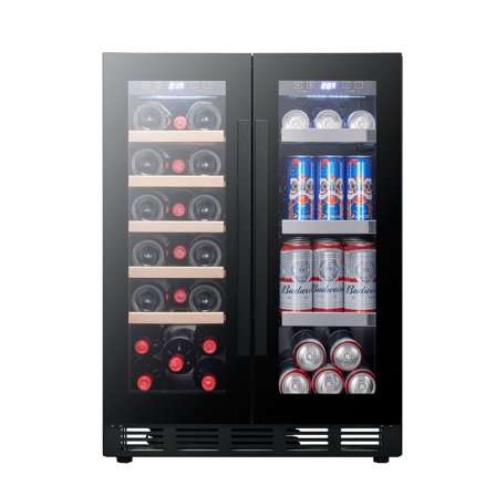 Cavin Arctic Collection 60 Duo Fullglass Black indbygget vin- og ølkøleskab - Sort | KitchenOne