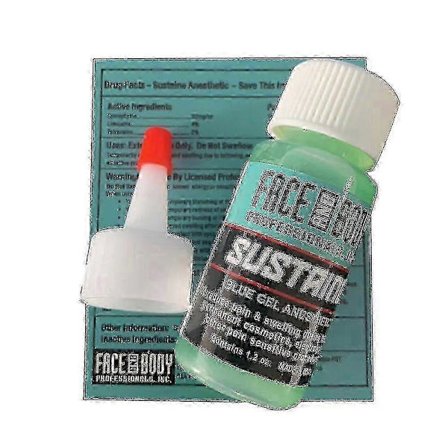 1 stk. 35 ml Profesjonell Ansikts- og Kroppstatoveringsstøtte Blå Gel Semi-permanent Øyenbryn Eyeline Blå Assistansepleiegel