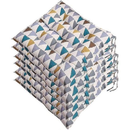 Sæt med 6 Stolepude 40 x 40, Dekorativ Pude Stolepude Have