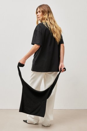 NA-KD Round Neck Oversized Tee - T-shirts - Sort - XL