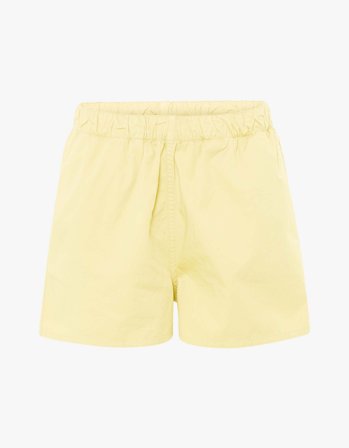 Women Organic Twill Shorts - Soft Yellow - L