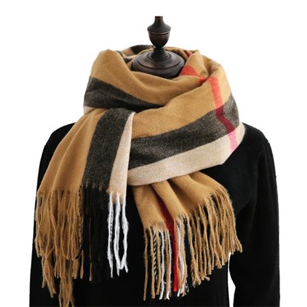 Rutete filtskjerf for kvinner, langt rutete filt tykt overdimensjonert vinter/høst varmt skjerf store tartan skjerf omslag sjal