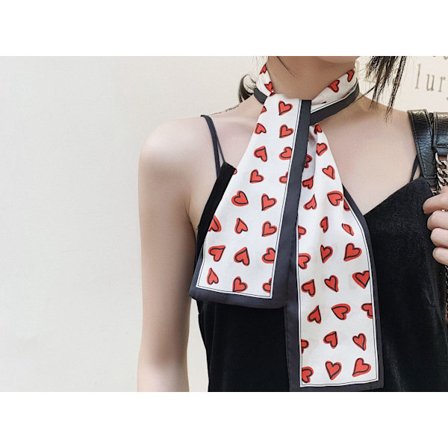 Liten skjerf bånd silke skjerf mote, 9*100cm