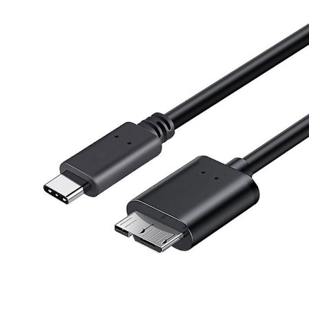 Kort USB B til USB C-kabel for ekstern harddisk USB 3.1 Rask 5 Gbps dataoverføring Kamerautskifting Kompatibel 1 pakke
