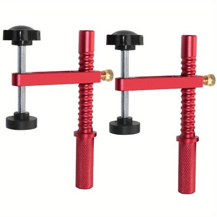 2-pak 20 mm bænkhundeklemmer, hurtigvirkende nedholdingsklemmer, justerbare hurtigvirkende MFT-metalklemmer til træbearbejdningsværksted (20 mm)