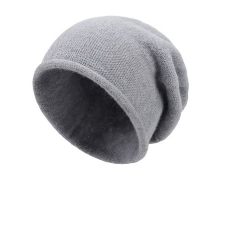 Bomull Cashmere Pullover Hat Beanie Hat GRÅ