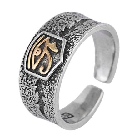Egyptian Eye of Horus Ring Justerbar Fashion Finger Ring til beskyttelsessmykker